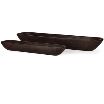 Tray Set - Athena Ebony Set of 2 Largest 34x8x5