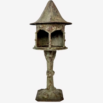 Bird Feeder House Vintage Stone 24W/55H