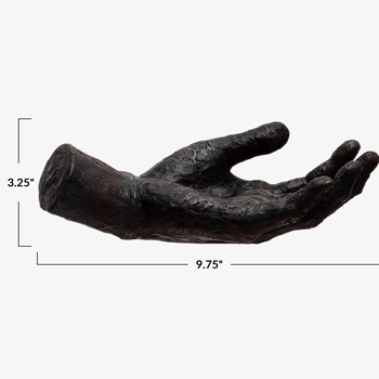 *Tray -  Catch All  - Reaching Hand - Black 10x3in