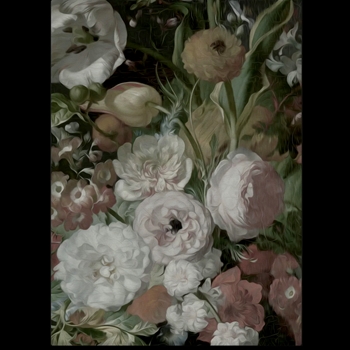 *29W/40H Canvas Giclee - Midnight Bouquet