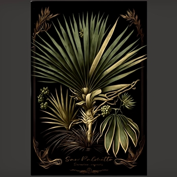 *24W/36H Canvas Print - Dark Palmetto Saw
