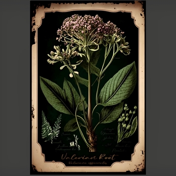 *24W/36H Canvas Print - Dark Valerian Root