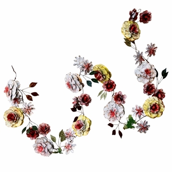 Garland - Mexican Oaxacan Tin Flowers 72in