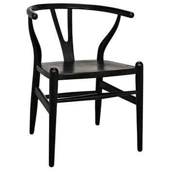 Dining Chair - Zola Black Sungkai Wood 22x21x29H