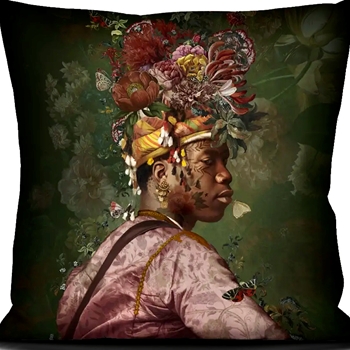 Voglio Bene France - Velvet Cushion - The Sultan 20SQ - Luscious Synthetic Down Insert