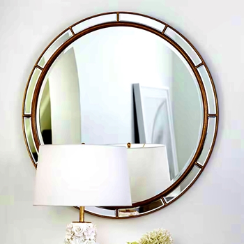 36W/36H Mirror - Plaza Beveled Ring  Gold