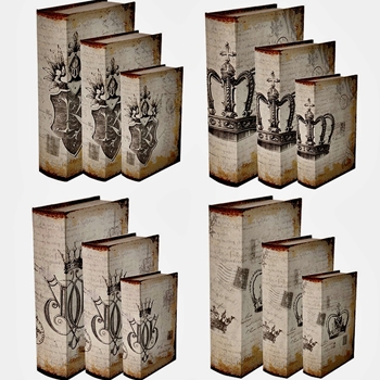 Book Box - Lineage Sepia SET OF 3