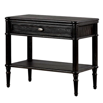 Accent Table - Toulouse Black Oak 1 Drawer 37W/17D/27H