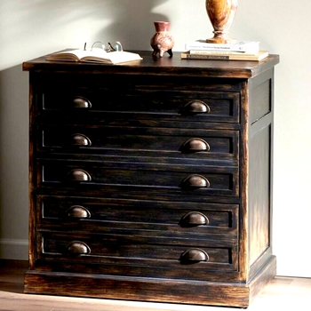 Drawer Chest - Van Thiel Architect 36x24x36h  Solid Pine Wood