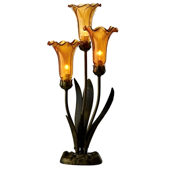 Lamp - Lily 3Light Amber 10x22in