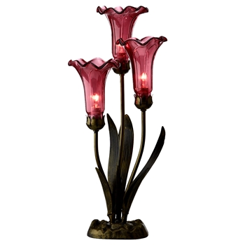 Lamp - Lily 3Light Plum 10x22in