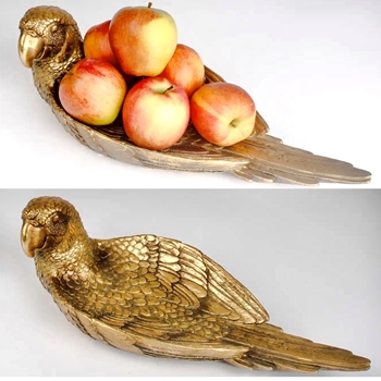Bowl - Parrot gold 15x6x5in