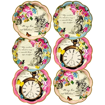 Alice - Paper Plate Wonderland 7IN 3Asst 12PK