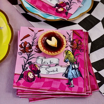 Alice - Paper Napkin Pink Be Seated Beverage 20pk