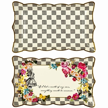 Alice - Paper Platter PK4 12x8in 2 Patterns