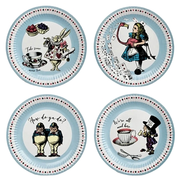 Alice - Paper Plate Blue 4ast 9in PK24