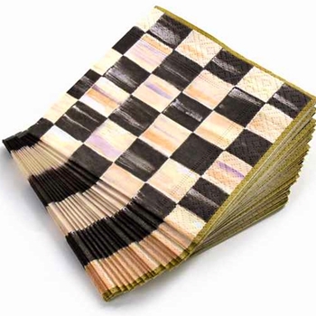Courtly Check Paper Napkin Beverage 5in