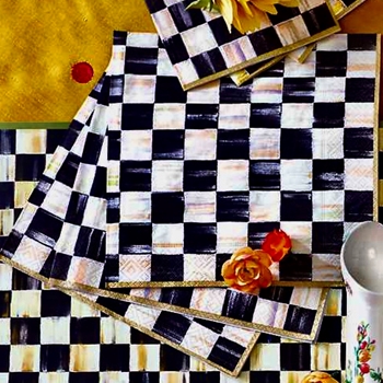 Courtly Check Paper Napkin Dinner 8in