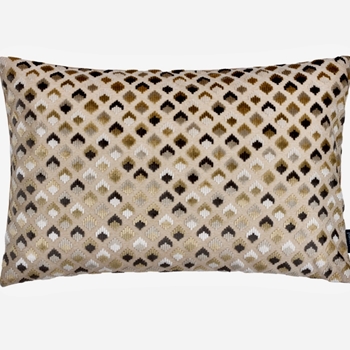 Cushion - Lexington  Cut Velvet Taupe 24x16 - Feather Rich Insert