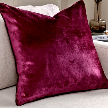 Cushion - Luxe Velvet Bordeaux  22SQ - Feather Rich Insert