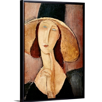 13W/19H Framed Stretched Canvas - Jean Hebuterne - Amedeo Modigliani
