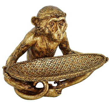 Tray - Gold Monkey 12x7x10H