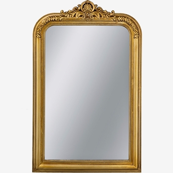 24W/38H Mirror - Ornate Guild Gold Fleur d'Lys Crest