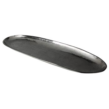 Tray - Norris Footed Oval Nickel 26x8x2in