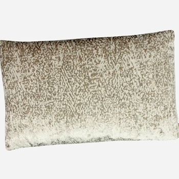 Cushion - Lynx Cut Velvet Oyster 24x16in  - Feather Fill