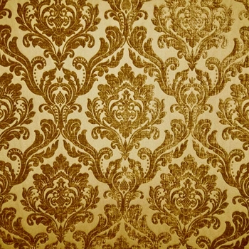 Chenille Jacquard - Neiman Topaz Gold,  57in, 100% Polyester, 15K DR, Repeat 14Hx18V
