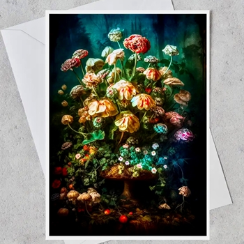 Greeting Card - Vintage Flowers