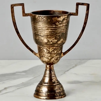 Urn  - Trophy Oxidized Gold 8x4x10in