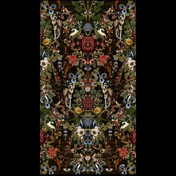 30W/54H Velvet Wall Hanging Jungle