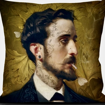 Voglio Bene France - Velvet Cushion - Eduardo 20SQ - Luscious Synthetic Down Insert