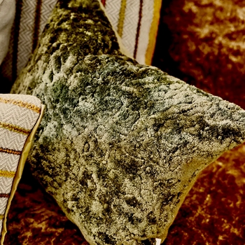 Designers Guild Cushion - Penwith Moss Lux Pile Velvet  16x12in. Luxurious Down Insert.