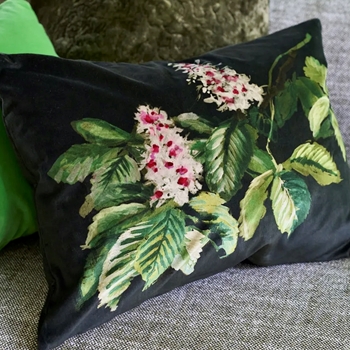 Designers Guild Cushion - Pasqueflower Olive Velvet  24X18in. Luxurious Down Insert.