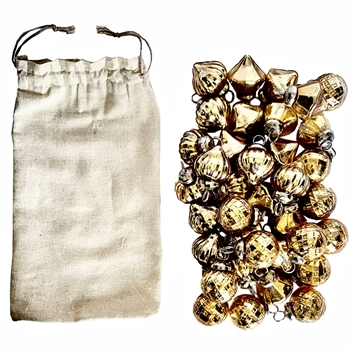 Kugel - Mini 1in Shiny Gold Shades Bag of 36