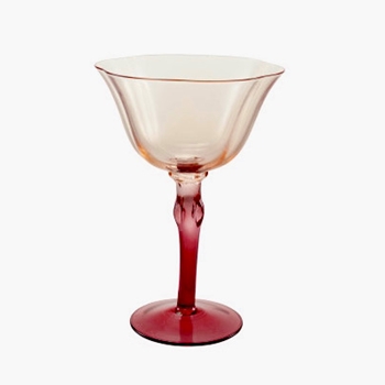 Goblet - Wine 2 tone Rose Glass