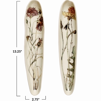 Dish -  Wild Flowers Ceramic 13x2in 2ast sold individually