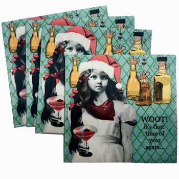 Erin Smith - Paper Cocktail Napkin Woot That Time of Year