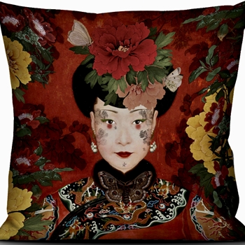 Voglio Bene France - Velvet Cushion - Empress 20SQ - Luscious Synthetic Down Insert