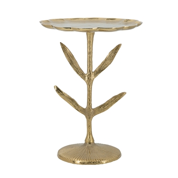 Accent Table - Leaf Gold Finish 16W/21H