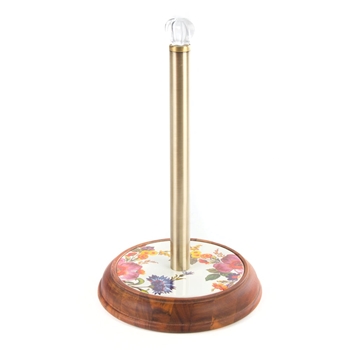 White Flower Market Paper Towel Holder - 8.5W/14H