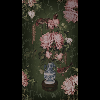 30W/54H Velvet Wall Hanging Porcelaine