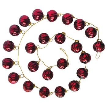 Garland - Ruby Mercury Glass  72in