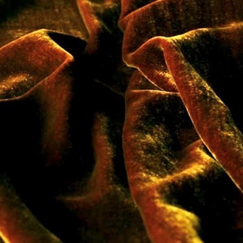 Silk Velvet - Iridescent Deep Amber - 45IN, 18% Silk, 82% Rayon, Delicate Wash