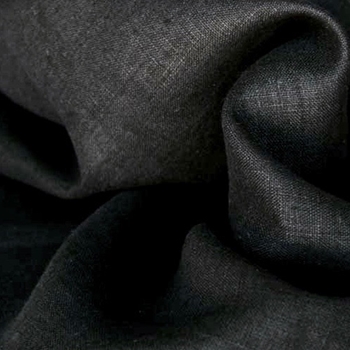 Linen - Florence Black, 57in, 100% Linen, Laundered