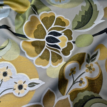 Jacquard - Esme Flatiron Citron, 55in, 61% Rayon, 39% Polyester, Repeat 29.5x29.5in.