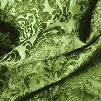 Lime Neiman Chenille Damask