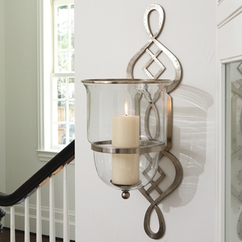 Grand Fret Nickel Sconce